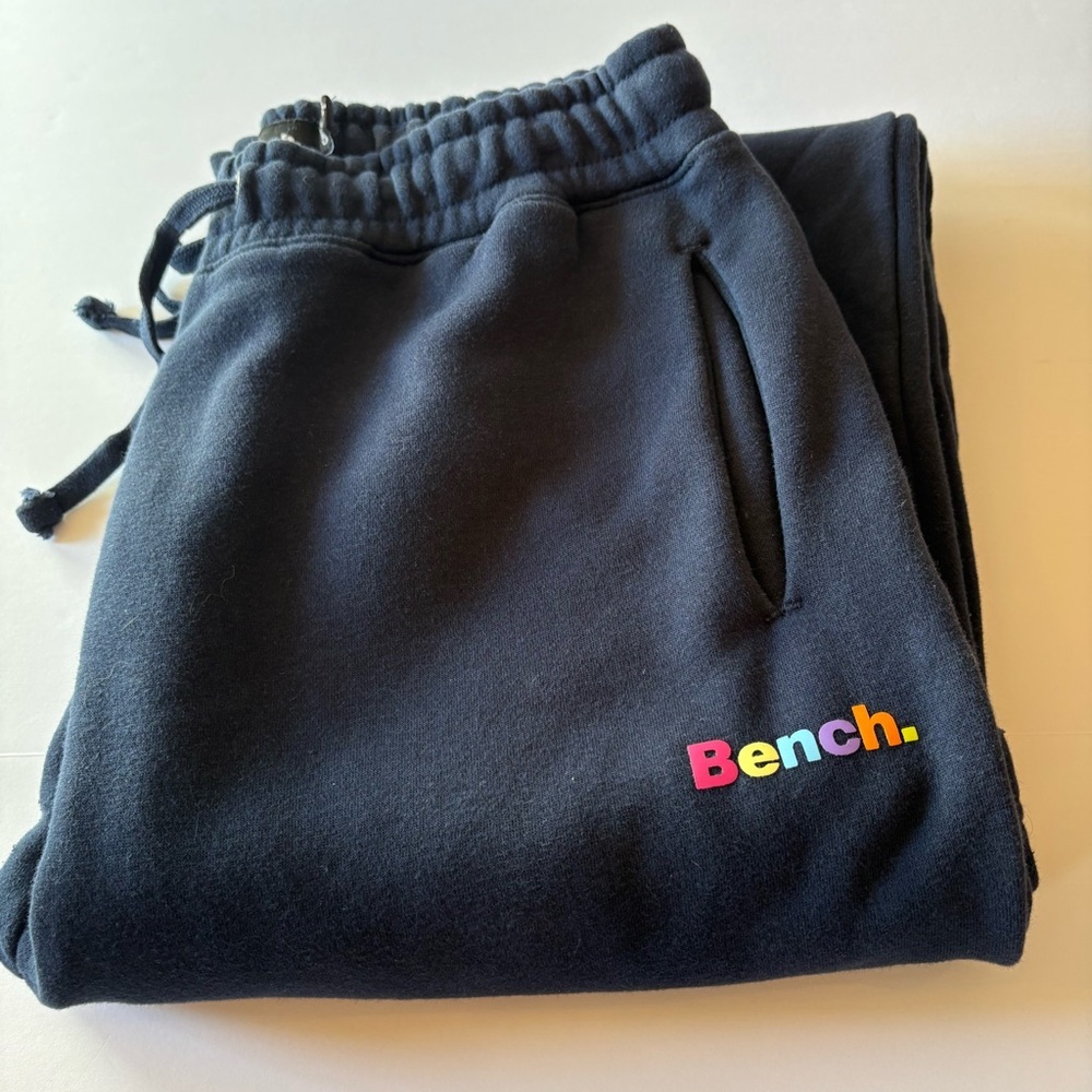 Bench Dark Blue Lounge Pants, wide leg, rainbow logo, size M - Picture 14 of 14